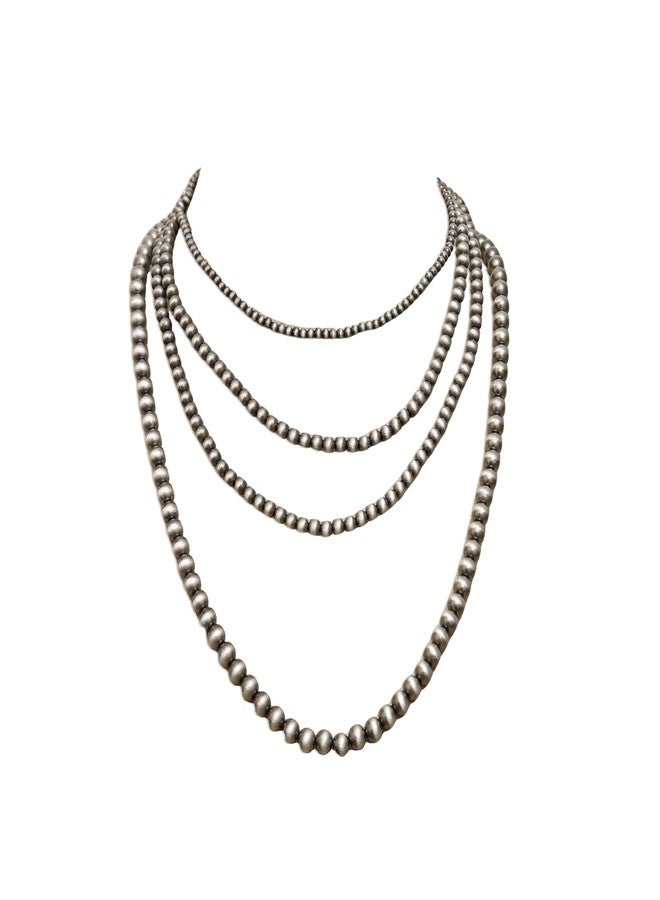 GAOKOXI Navajo Pearl Necklace Western Beaded Layered Pendant Necklace for Women Cowgirl Trendy Jewelry Christmas - Image 1